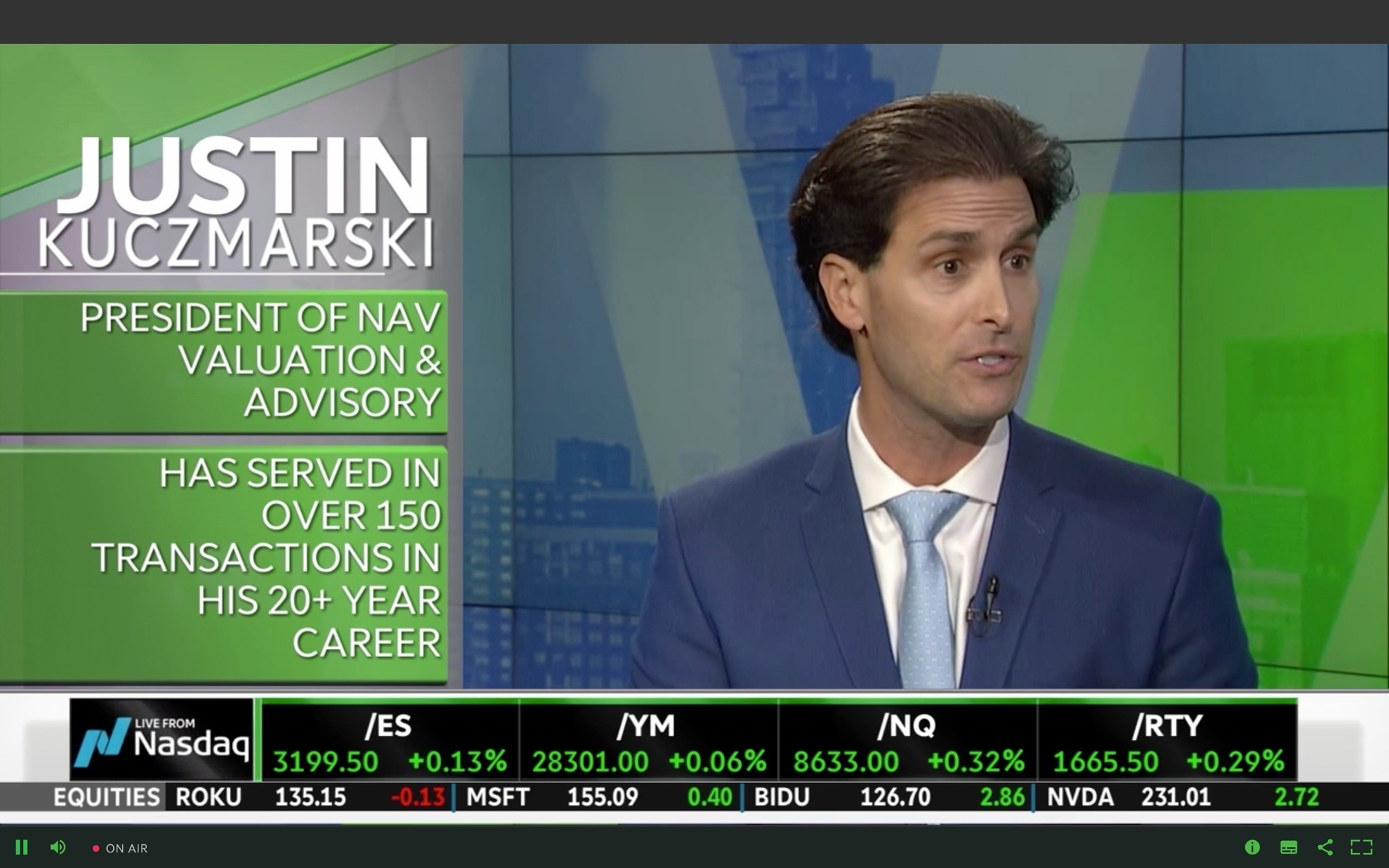 Justin Kuczmarski MBA CPA CVA Reflects on 2020 Stock Market Outlook on TD Ameritrade Network